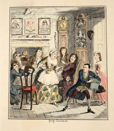 Moge ik vervloekt worden mompelde Jack Sheppard als ik ooit weer probeer eerlijk te zijn, illustratie uit Jack Sheppard: Een Romantiek door William Harrison Ainsworth door George Cruikshank